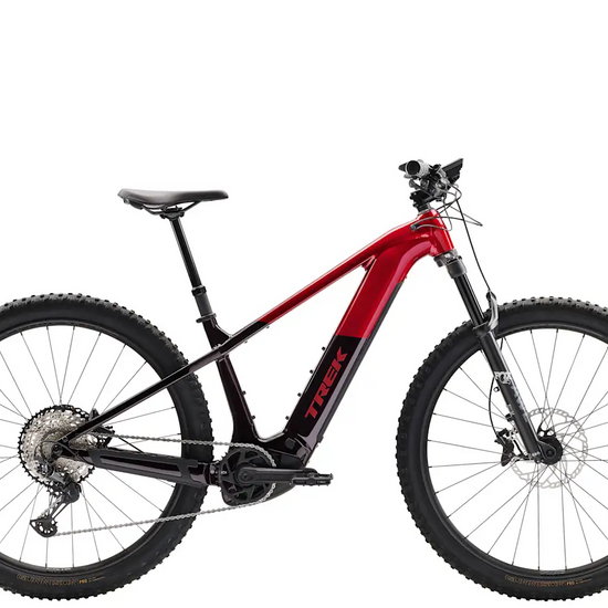 Trek Powerfly+ 8 800wh sähkömaastopyörä punainen sivulta